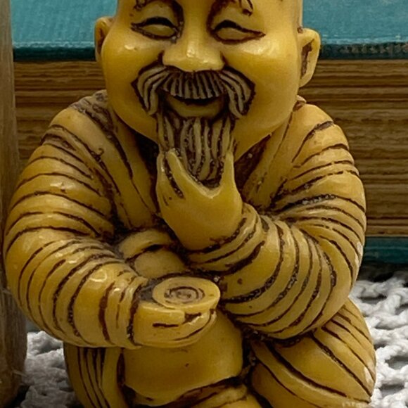 3 Little  Monk Figurines Buddhas Vintage Collectible  ornament figurines - Picture 5 of 7